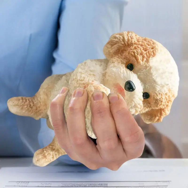 Cat Fidget Toy for Kids Sensory Toys Squeeze Toys Desk Decor Cat Dog Shape Collectible Figurines Toys Soft Flocking Fidget Toy