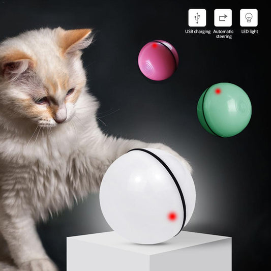 LED Laser Rolling Cat Toy Ball – Electronic Pet Fun
